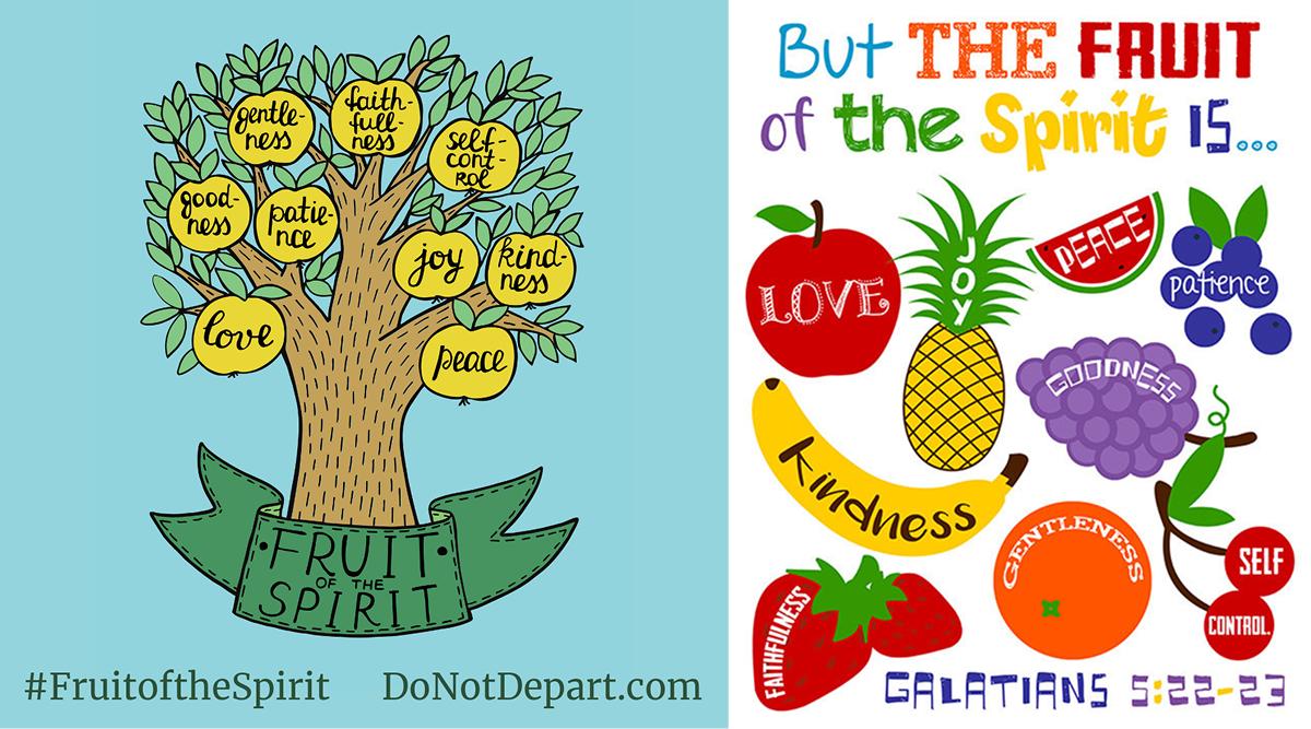 2 images of different fruits individually labelled with attributes